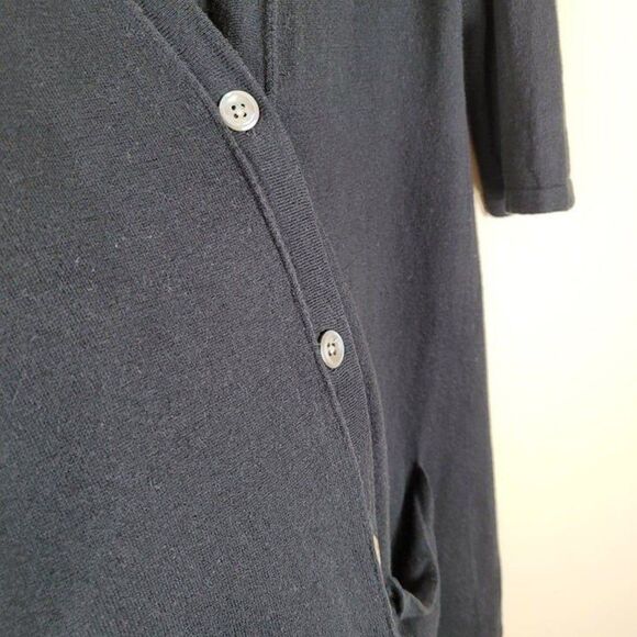 J. Jill Size XS Cotton Cashmere Lightweight Soft 3/4 Sleeve Knit Cardigan Black - Picture 7 of 11